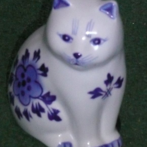 DELFT CAT FIGURINE - Picture 2 of 3
